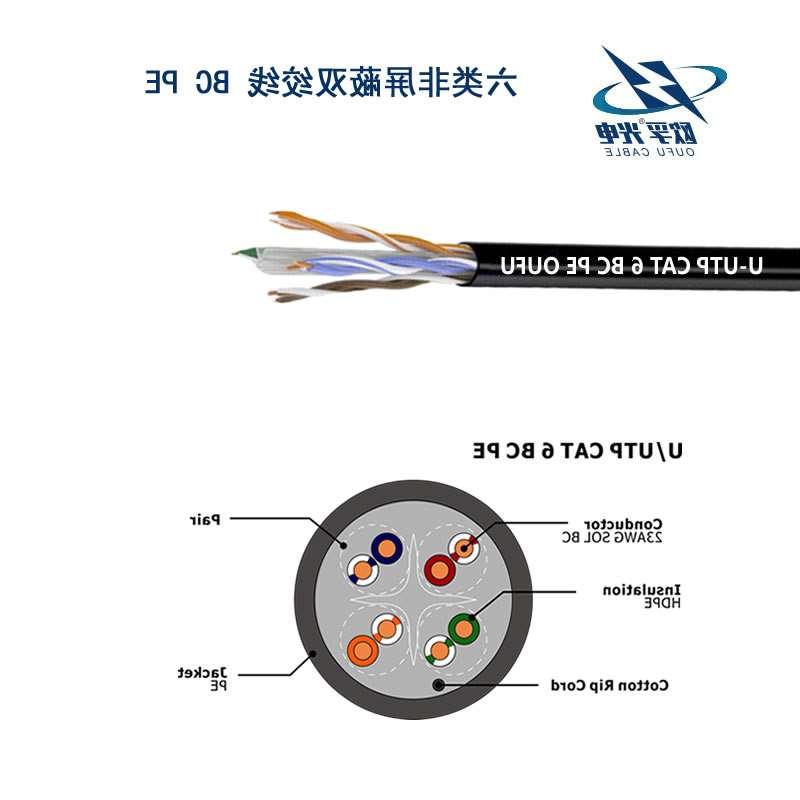 克拉玛依市U/UTP6类4对非屏蔽室外电缆(23AWG)