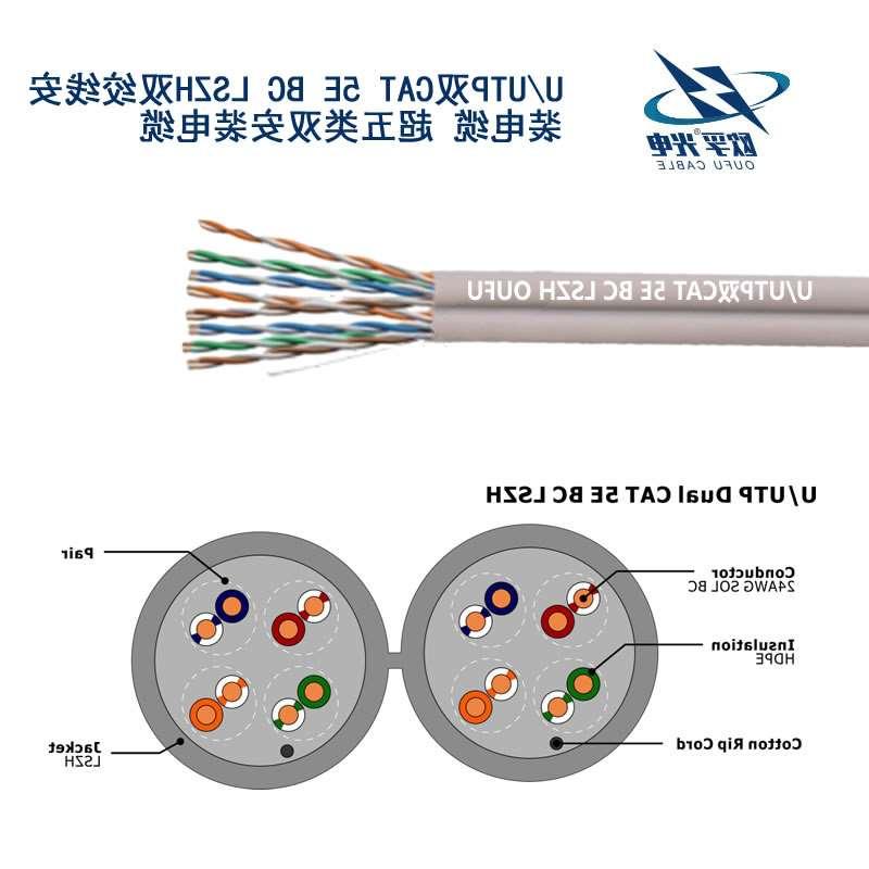 大庆市U/UTP超五类双4对非屏蔽电缆(24AWG)